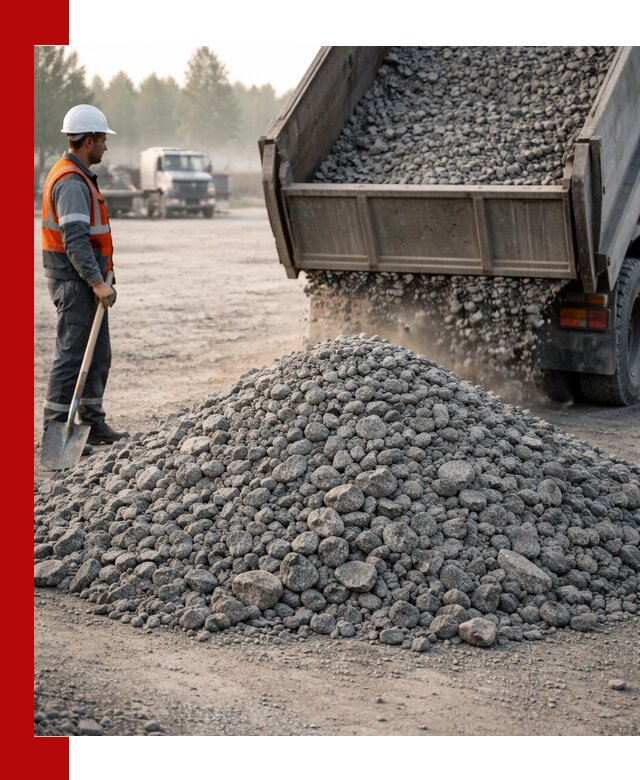 Гранитный щебень фракции 100–201 для строительства в Мытищах