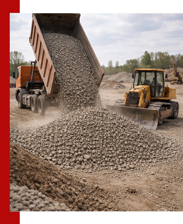 Доставка гравийного щебня фракции 40-70 в Мытищах