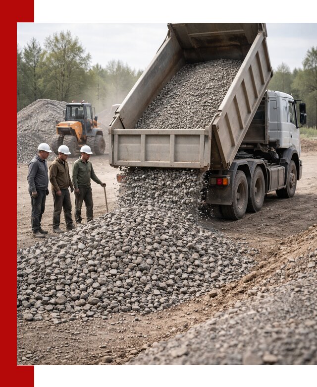 Доставка гравийного щебня фракции 70-120 в Мытищах