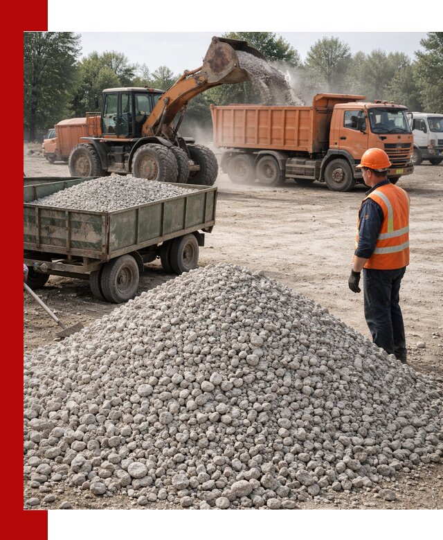 Доставка известнякового щебня фракция 20–40 в Мытищах