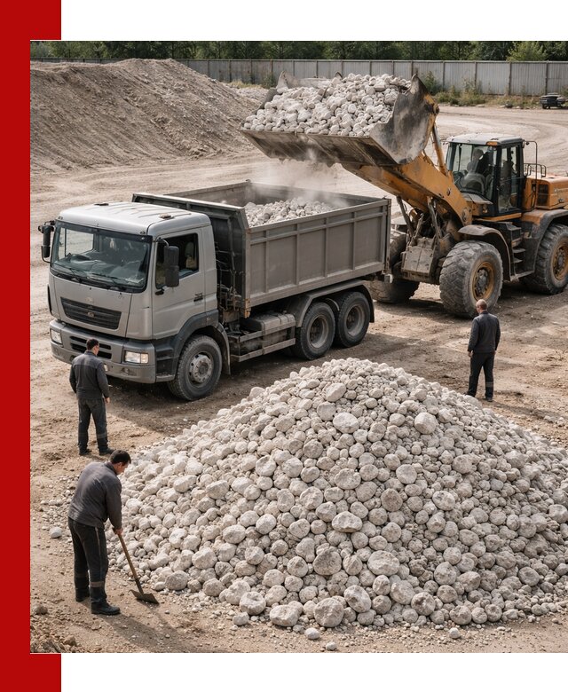 Известняковый щебень фракция 70–150 с доставкой в Мытищах