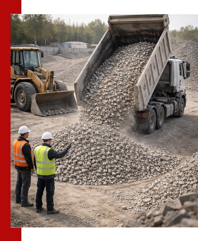 Вторичный щебень фракция 40–70 доставка в Мытищах