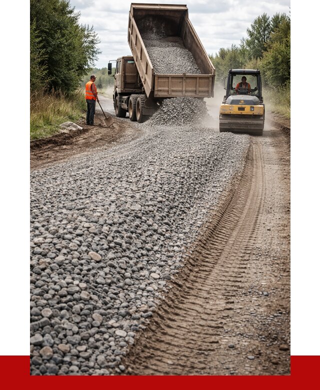Щебень для отсыпки дороги в Мытищах от 2742 р. ПРОНЕРУДМтщ