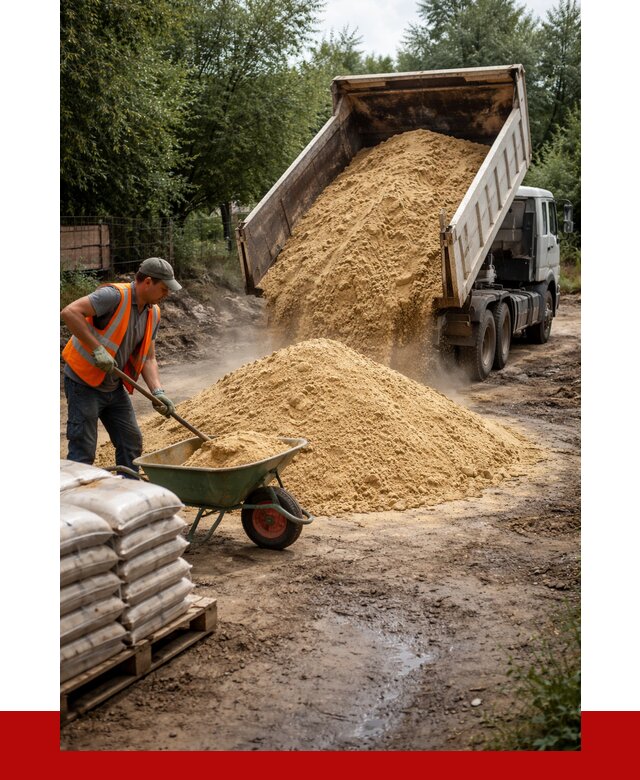 Купить песок с доставкой в Мытищах от 1828 р. | ПРОНЕРУДМтщ