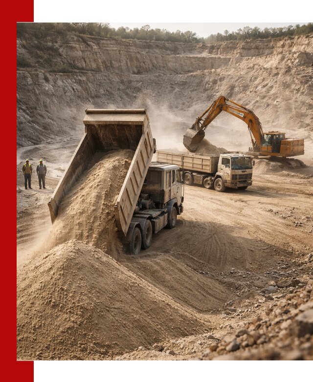 Карьерный песок навалом с доставкой в Мытищах