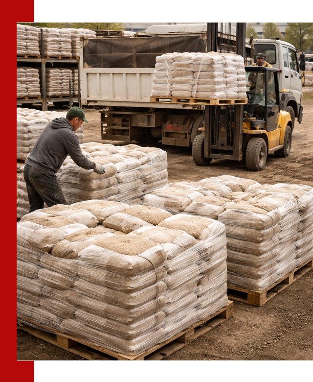 Карьерный песок в мешках с доставкой в Мытищах