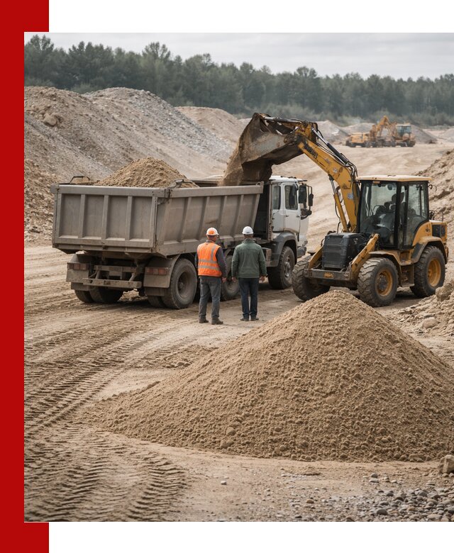 Карьерный среднезернистый песок с доставкой в Мытищах
