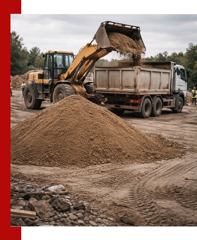 Доставка речного песка навалом в Мытищах быстро и выгодно