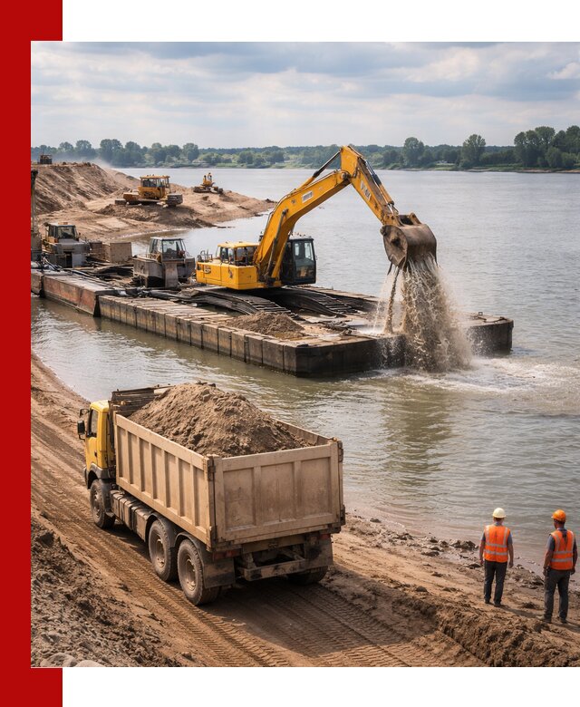 Намывной песок с доставкой в Мытищах оптом и в розницу