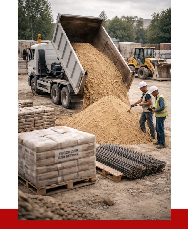 Песок для бетона в Мытищах от 2539 р. с доставкой, ПРОНЕРУДМтщ