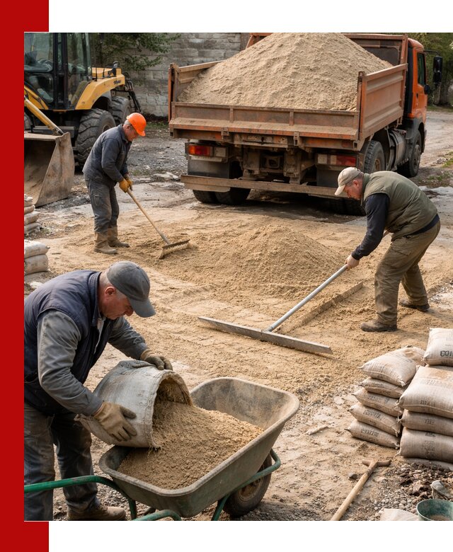 Поставка песка для стяжки в Мытищах с быстрой доставкой