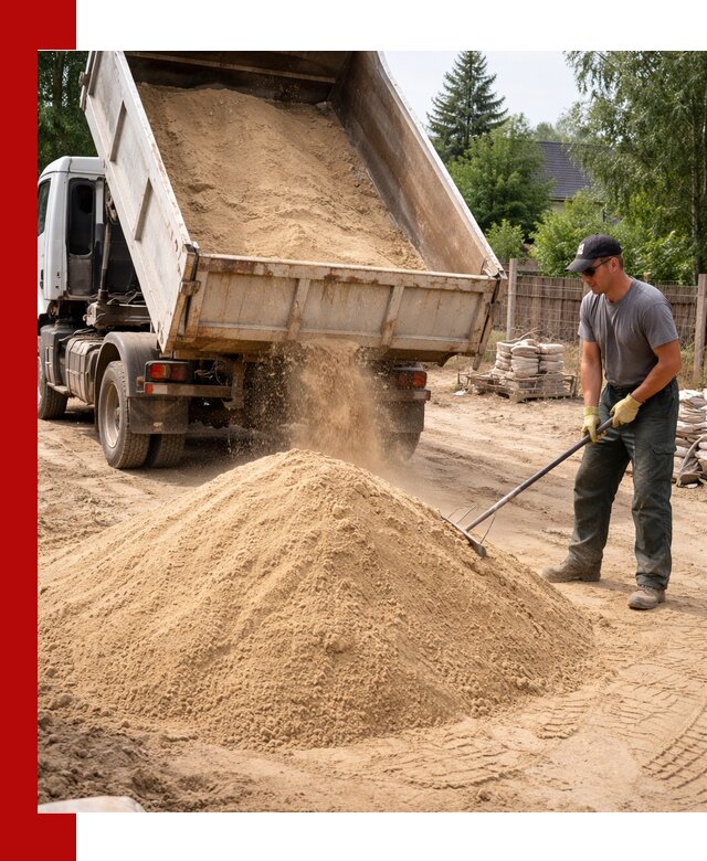 Доставка сухого песка самосвалами в Мытищах