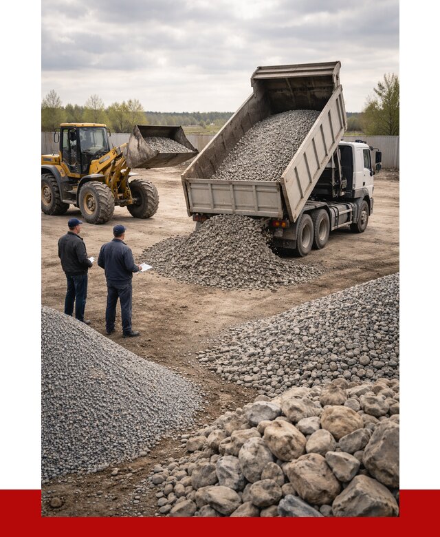 Гравий и камень с доставкой в Мытищах от 4265 р. - ПРОНЕРУДМтщ