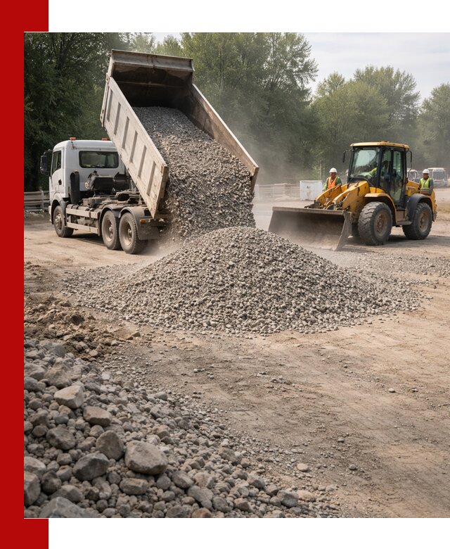 Гравий фракция 5–20 доставка в Мытищах оптом и в розницу