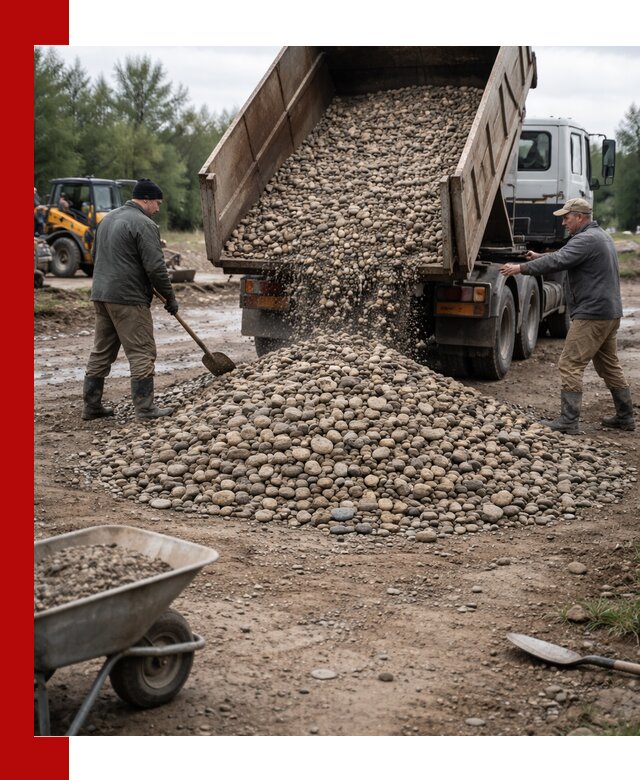 Доставка гальки речной оптом и в розницу в Мытищах
