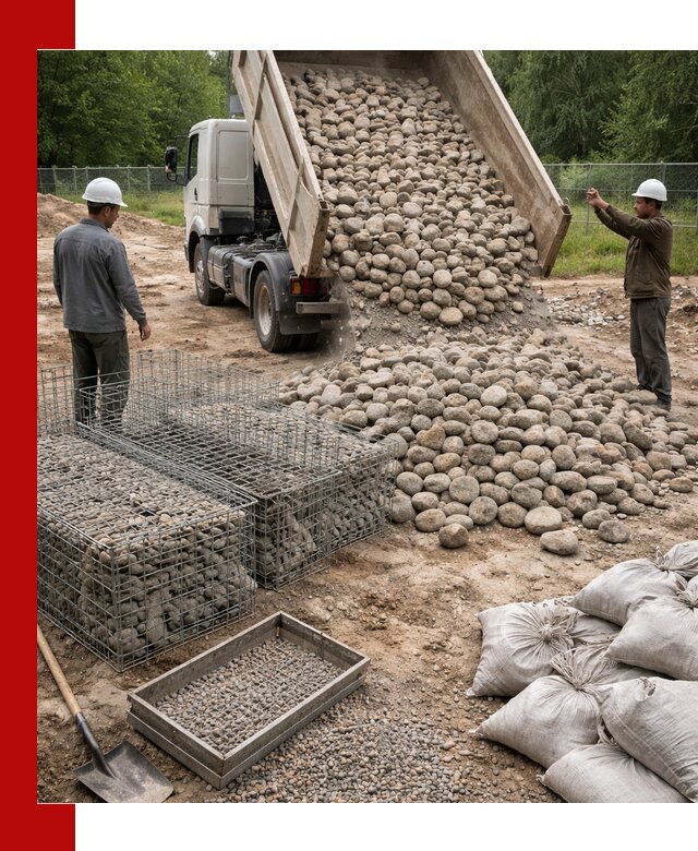 Камень для габионов фракция 70–151 в Мытищах