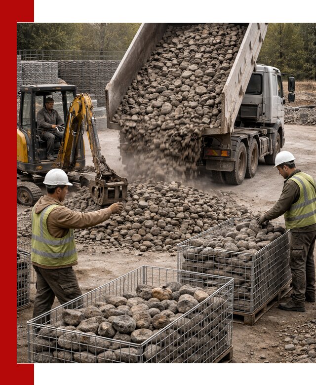 Камень для габионов фракция 100–201 в Мытищах