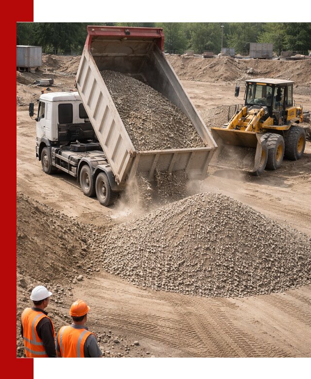 Щебень с песком (ЩГПС С2) с доставкой в Мытищах