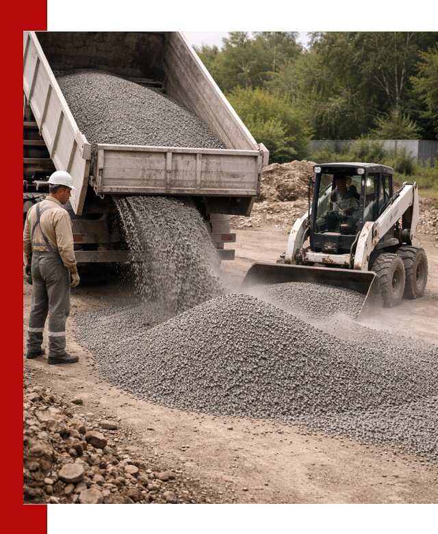 Доставка гравийного отсева 0-5 в Мытищах оптом и в розницу