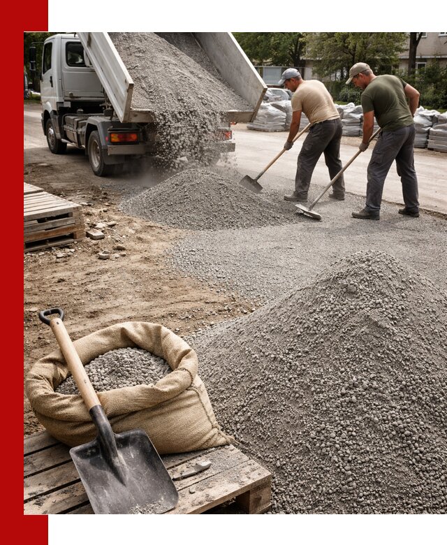 Отсев для тротуарной плитки в Мытищах — доставка и укладка