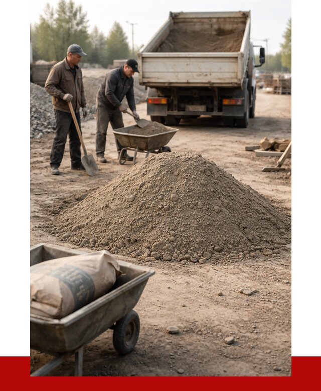 Цементно-песчаная смесь М150 в Мытищах от 4773 р. | ПРОНЕРУДМтщ