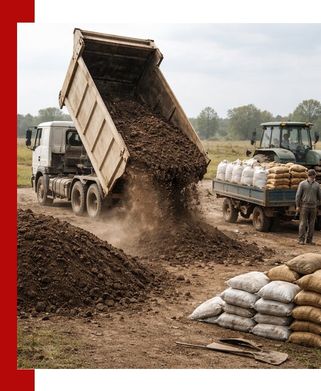 Доставка грунта и удобрений оптом в Мытищах для сельхоз и строительства