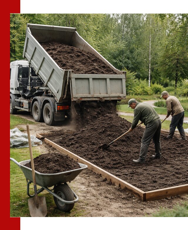 Доставка грунта для озеленения и благоустройства в Мытищах