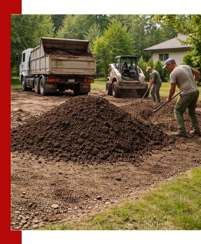 Доставка и укладка грунта для газона в Мытищах