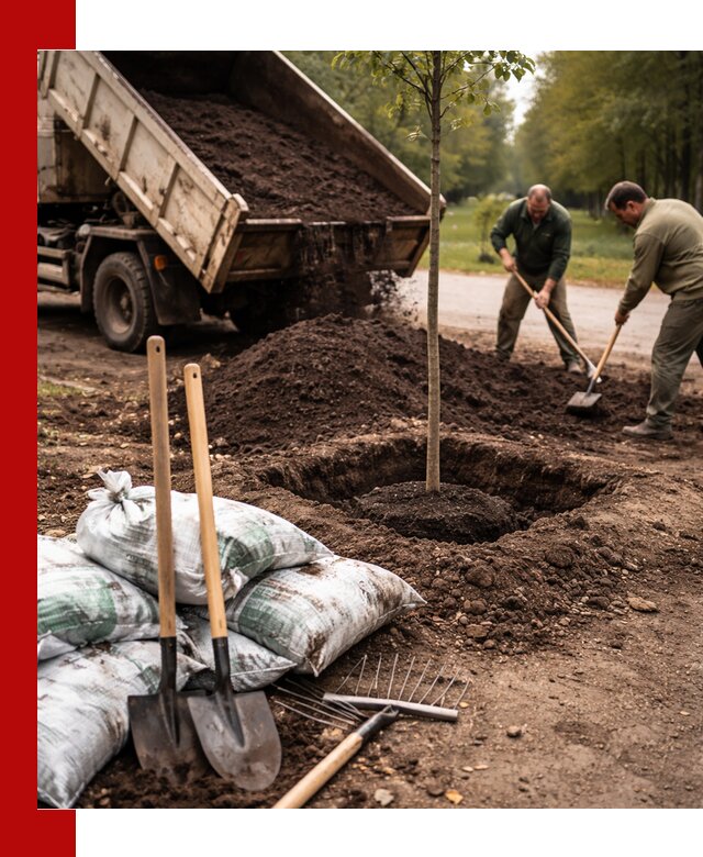 Грунт для посадки деревьев в Мытищах — доставка и подготовка почвы