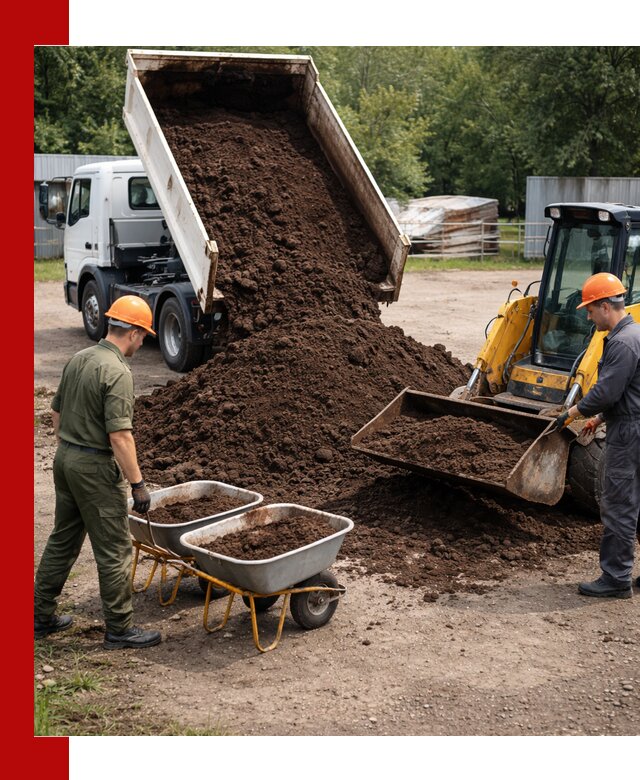 Доставка торфо-земляной смеси в Мытищах для огорода и ландшафта