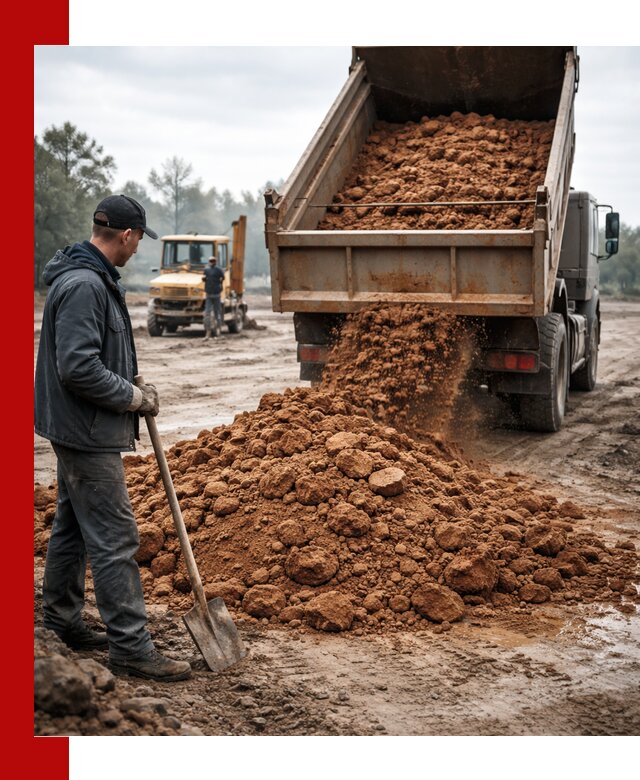 Глина для засыпки в Мытищах с доставкой самосвалами