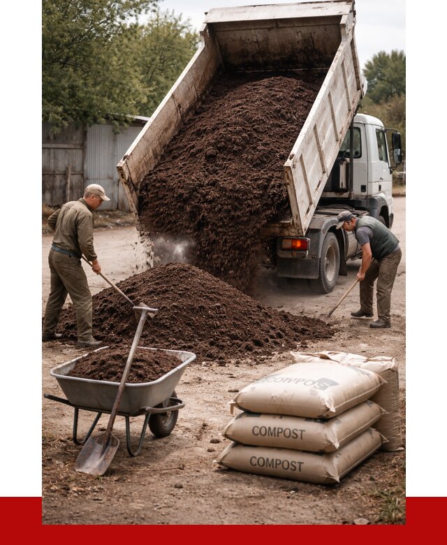 Купить компост в Мытищах от 4265 р. за куб с доставкой | ПРОНЕРУДМтщ