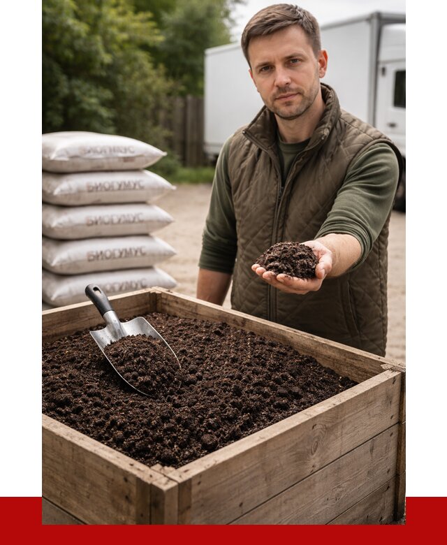 Купить биогумус в Мытищах с доставкой от 8632 р. за куб | ПРОНЕРУДМтщ