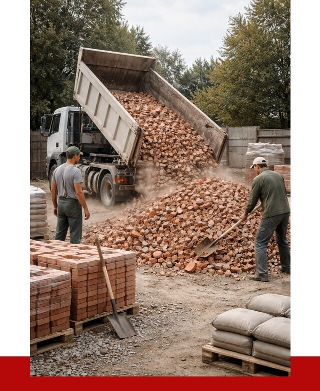 Бой кирпича в Мытищах с доставкой от 4265 руб/куб | ПРОНЕРУДМтщ
