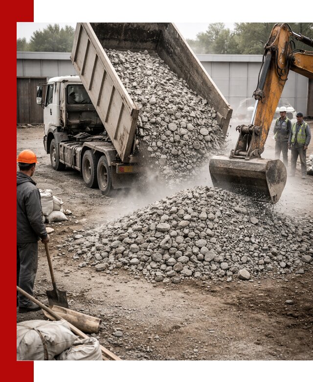 Доставка дробленого бетона в Мытищах оптом и в розницу