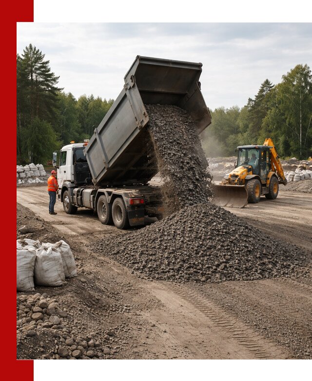 Доставка дробленого асфальта в Мытищах для дорожных работ