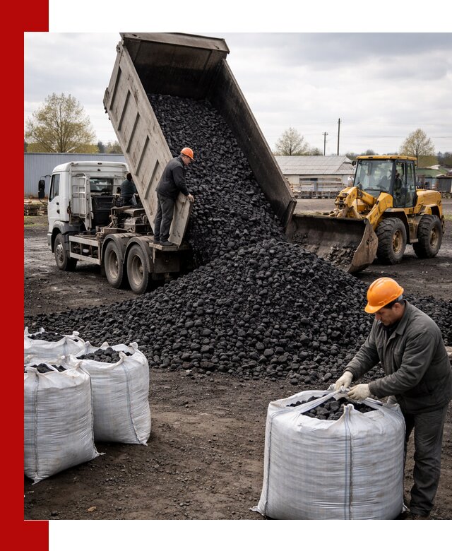 Доставка каменного угля в Мытищах оптом и в розницу