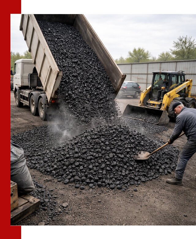 Доставка угля орех в Мытищах оптом и в розницу