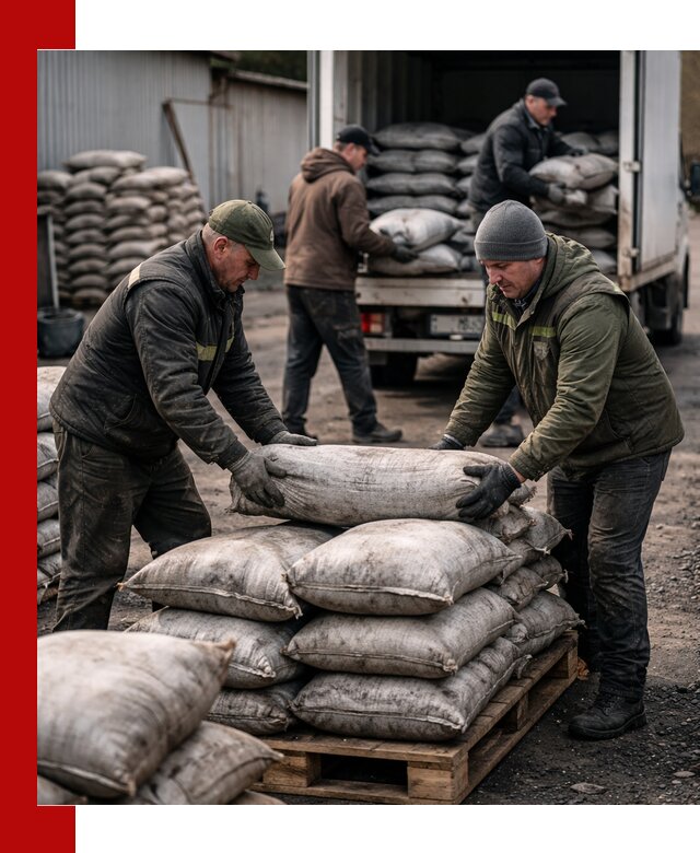 Доставка угля в мешках по выгодным ценам в Мытищах