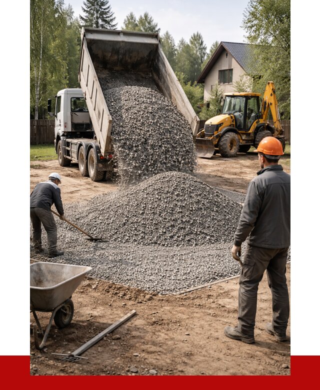 Отсыпка участка щебнем в Мытищах от 6601 р. ПРОНЕРУДМтщ